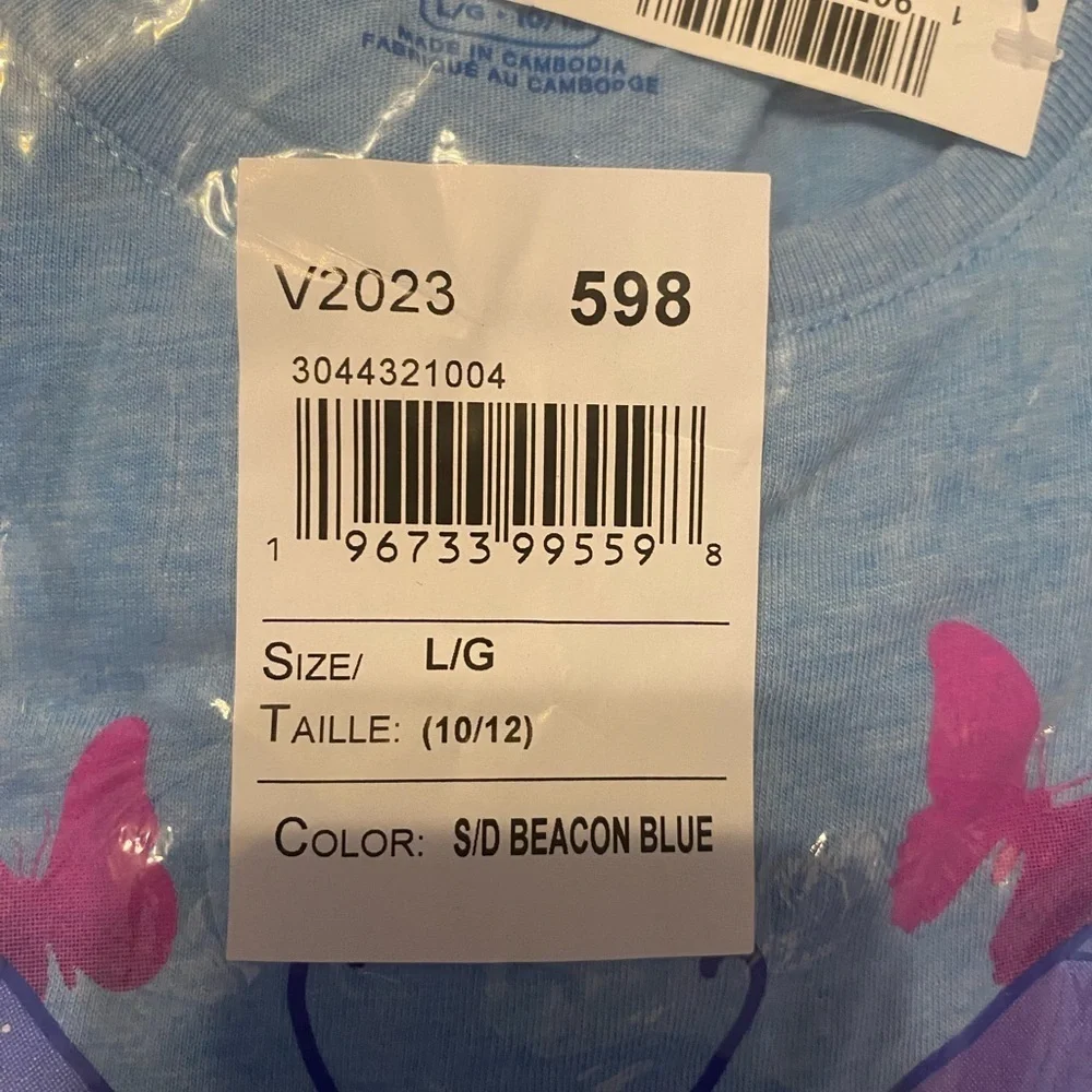 NEW - The Children’s Place Girls Butterflies Graphic Tee - S/D Beacon Blue.